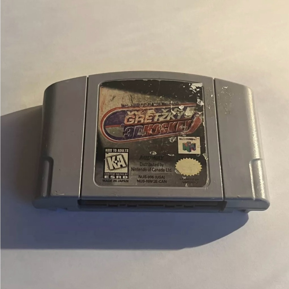 Wayne Gretzky's 3D Hockey (Nintendo 64, 1996) N64 Vintage Hockey Game